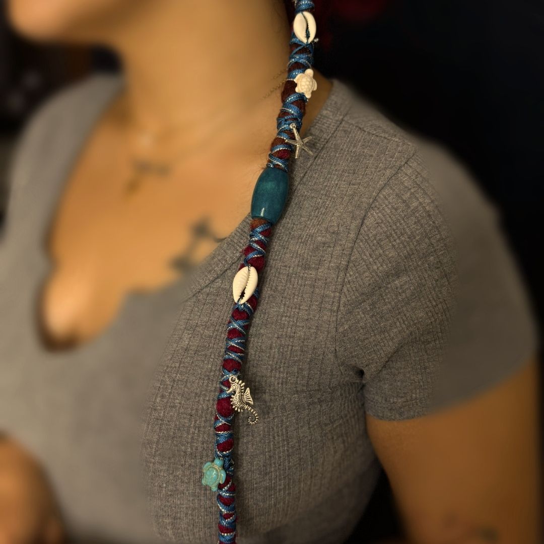 Single dreadlock close-up detail